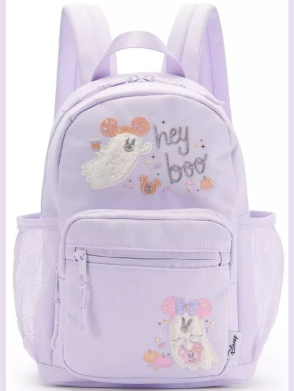 Disney Cutie Ghost Mickey Minnie Mouse Mini Backpack Hey Boo Ear Holder Lavender
